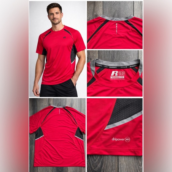Russell Athletic Dri-Power 360 Training Tee Red Men’s XL NWOT - Picture 11 of 11